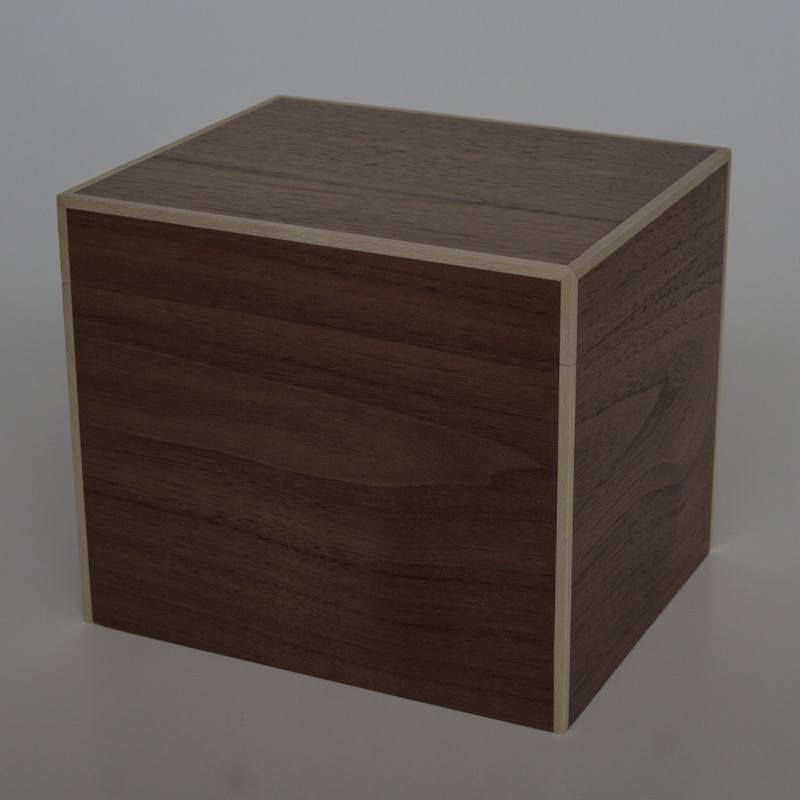 American Black Walnut box with holly trim
